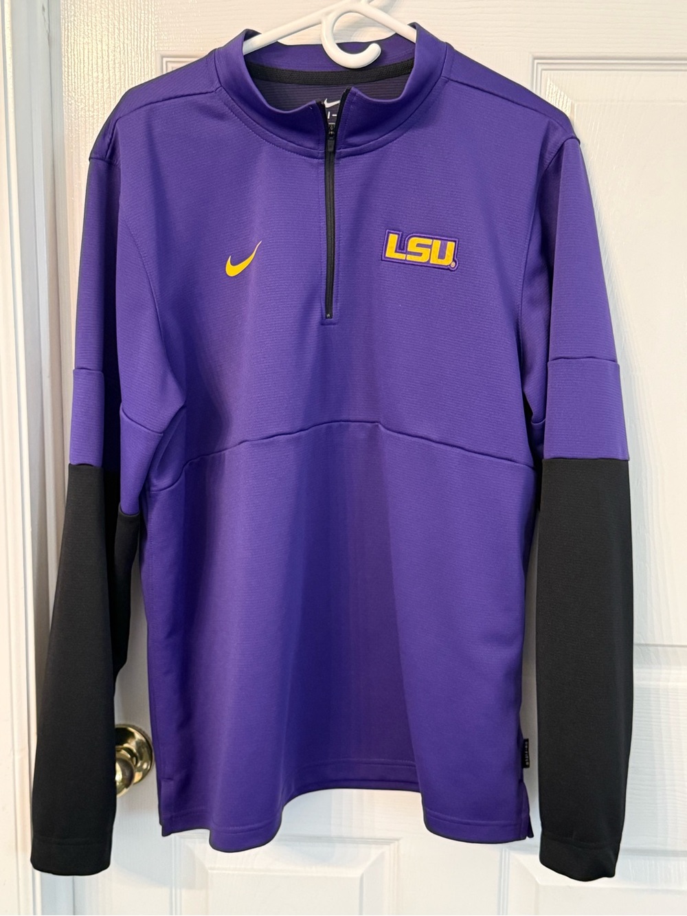 Vintage Nike 2012 LSU Purple And Black Half Zip Pullover Large Men’s  Football